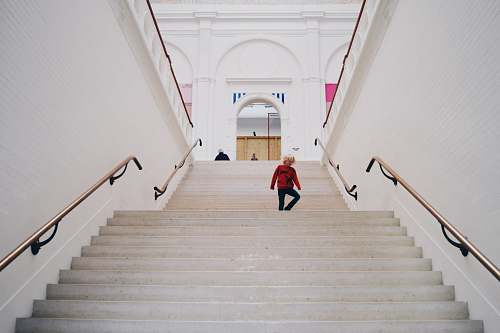 stedelijk museum amsterdam person on stairs amsterdam